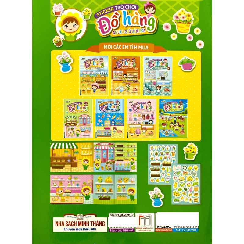 Sticker Trò Chơi Đồ Hàng - Bé Làm Chủ Tiệm Hoa