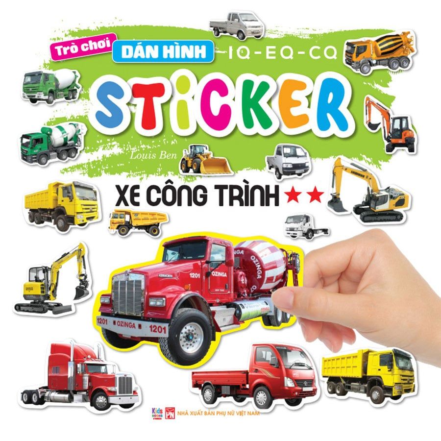 Trò Chơi Dán Hình IQ-EQ-CQ - Sticker Xe Công Trình - Tập 2