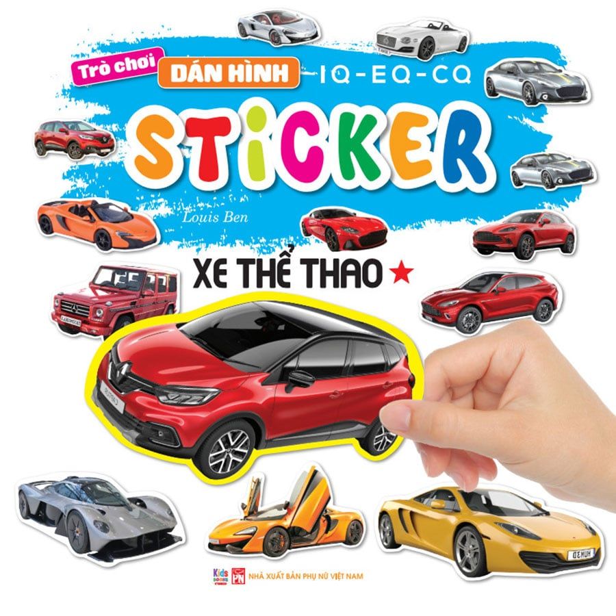 Trò Chơi Dán Hình IQ-EQ-CQ - Sticker Xe Thể Thao - Tập 1