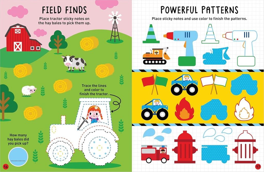Sticky Notes Things That Go Activity Book