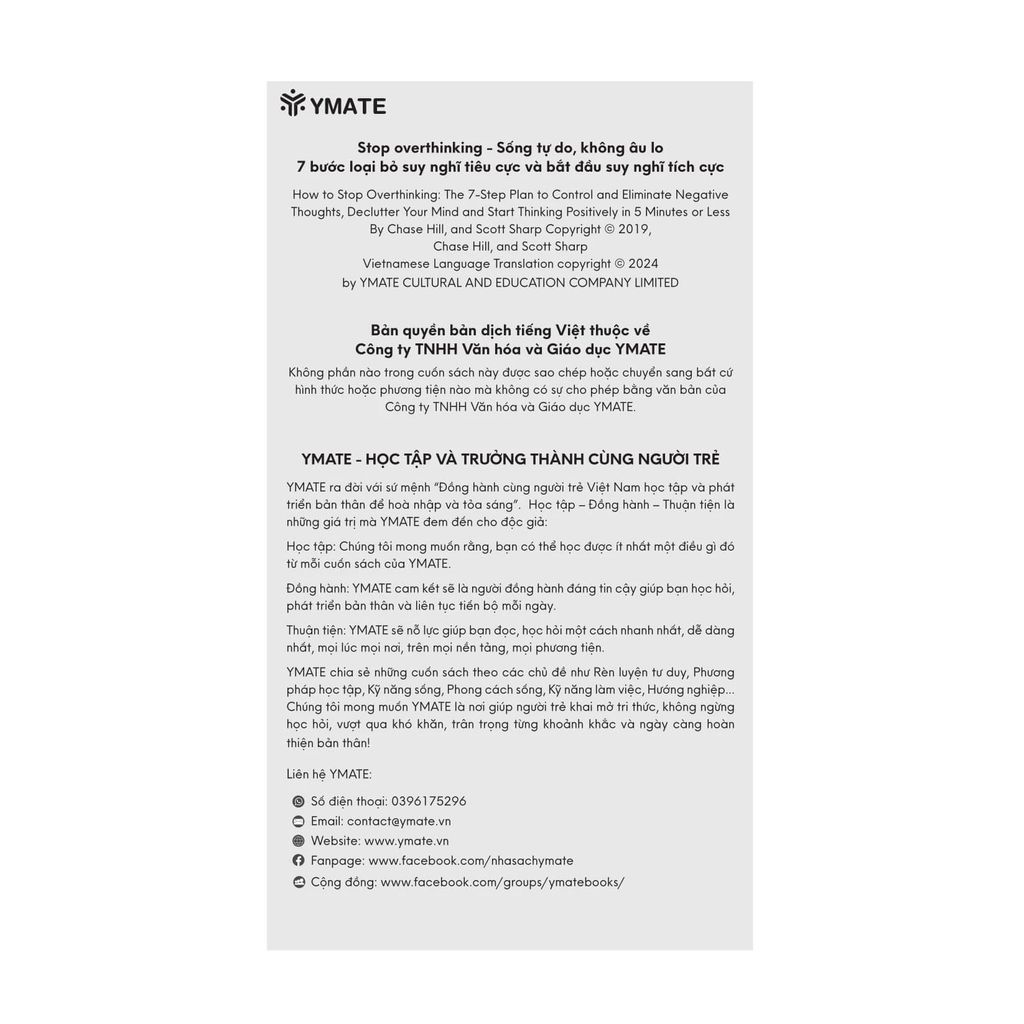 Stop Overthinking - Sống Tự Do, Không Âu Lo