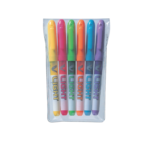 Combo Bút Dạ Quang Xóa Được V Liquid Light SW-VLL-S6N (6 màu/hộp)