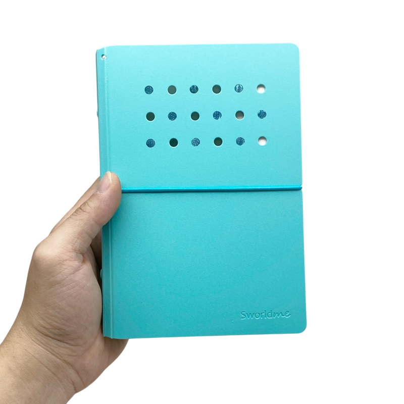 Sworld - Sổ Còng Trang Trí A6 Bìa Cứng 4 Lỗ - Blue