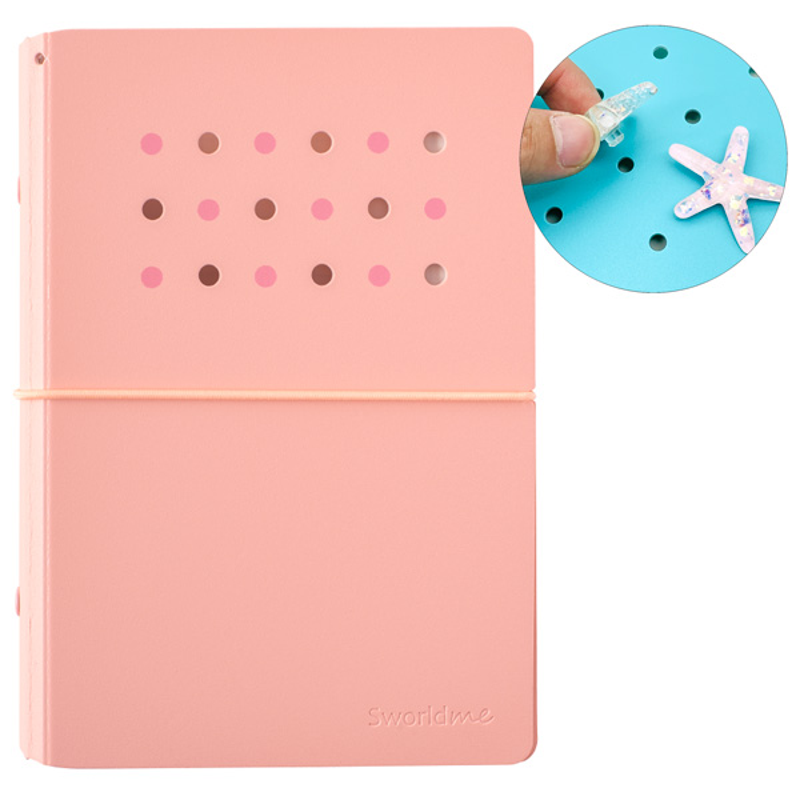 Sworld - Sổ Còng Trang Trí A6 Bìa Cứng 4 Lỗ - Pink