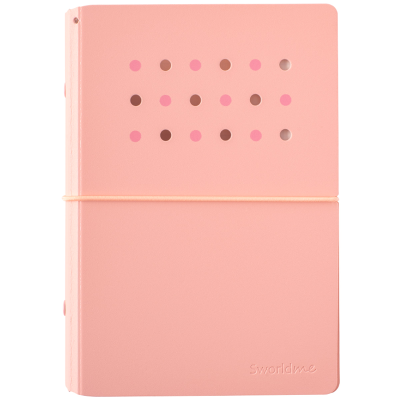 Sworld - Sổ Còng Trang Trí A6 Bìa Cứng 4 Lỗ - Pink