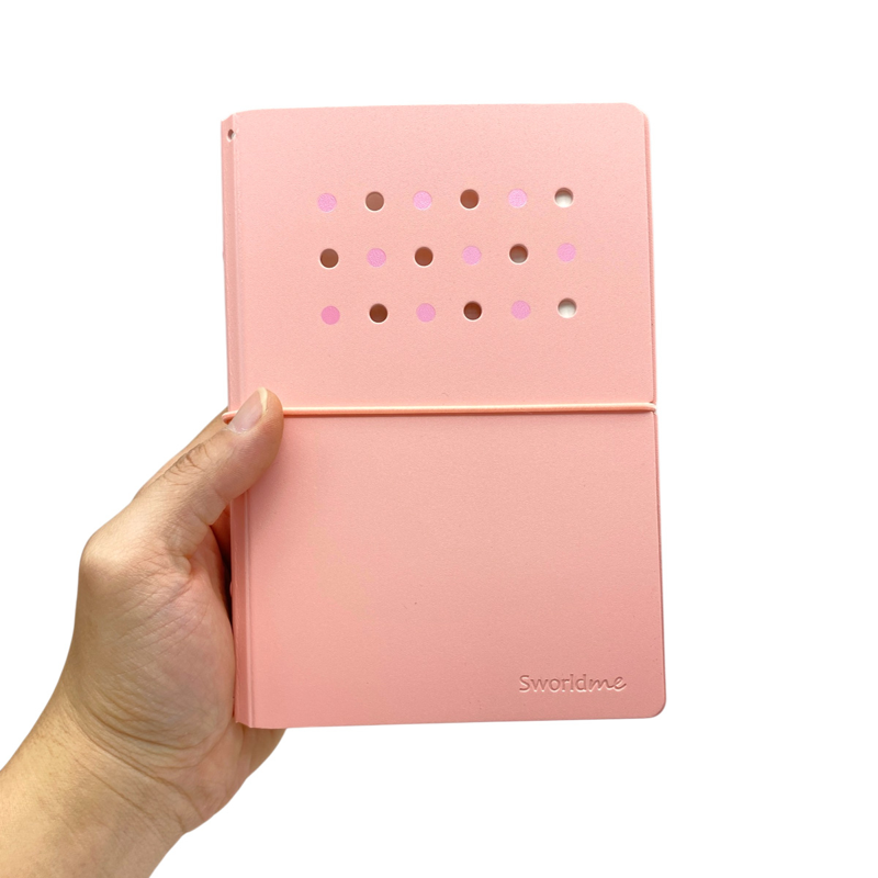 Sworld - Sổ Còng Trang Trí A6 Bìa Cứng 4 Lỗ - Pink
