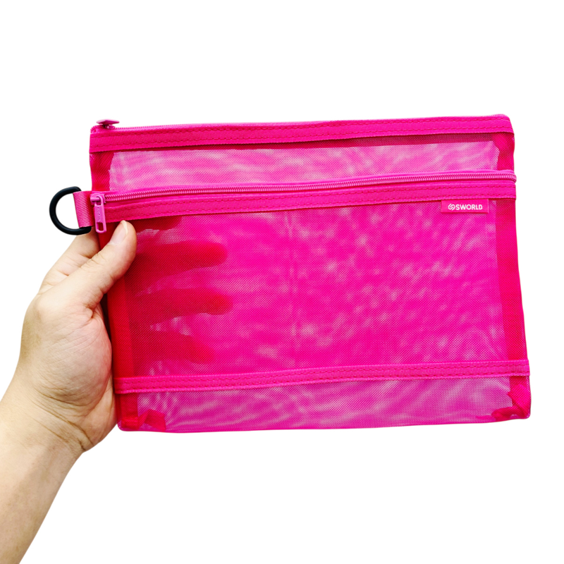 Sworld Túi Lưới CB3440-RD A5 250*180mm - Red (Giao mẫu ngẫu nhiên)
