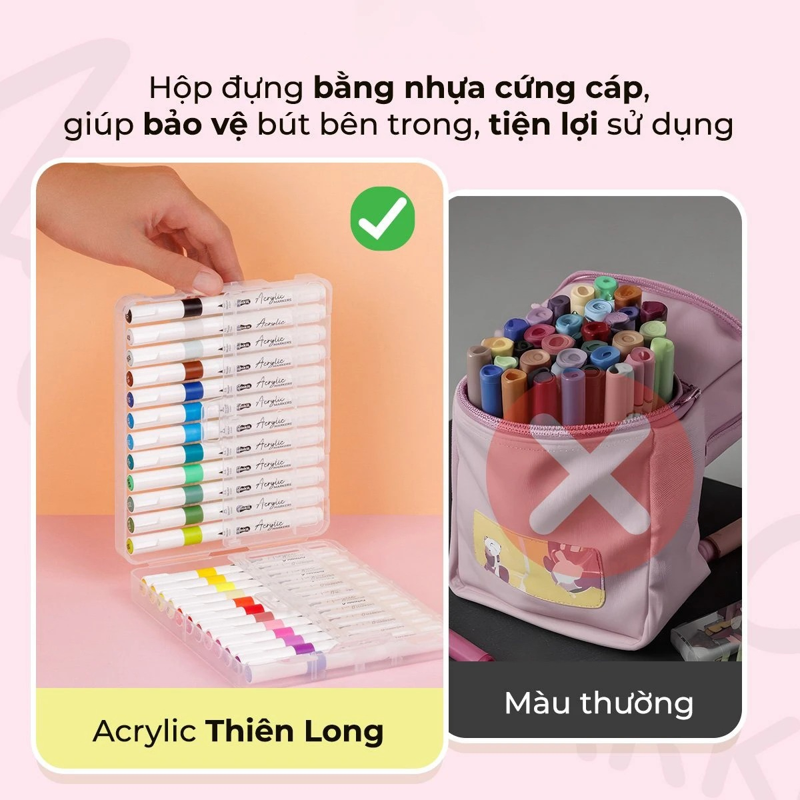 Hộp 48 Bút Lông Màu Colokit Acrylic 1 Đầu Brush ACM-C023