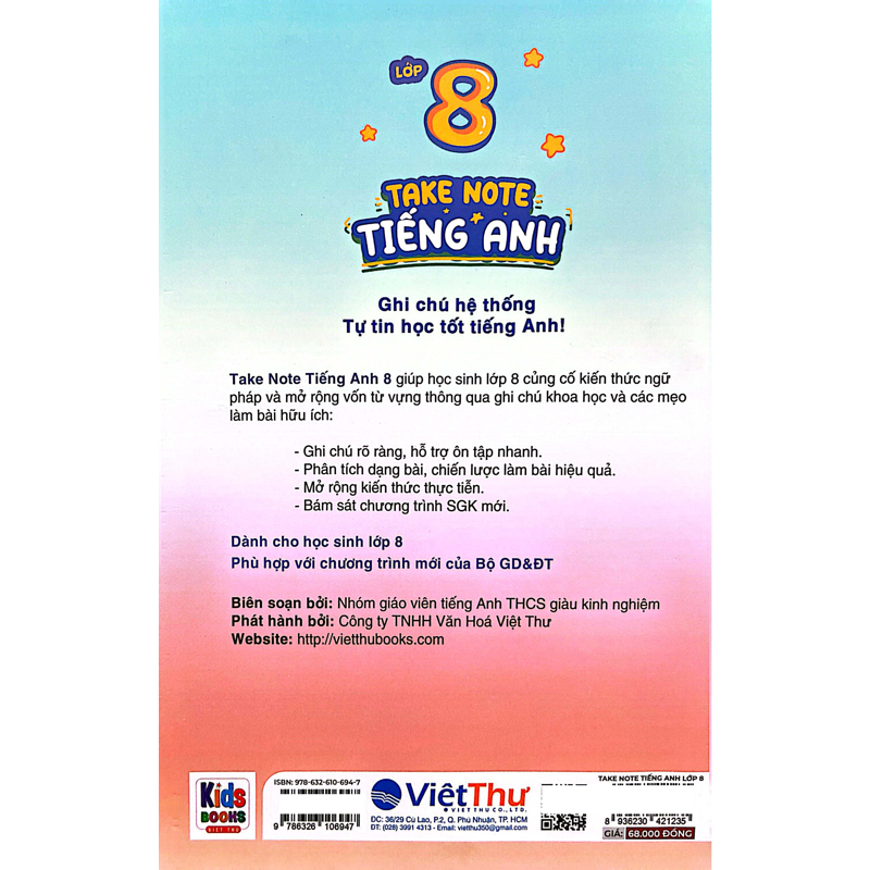 Takenote - Tiếng Anh Lớp 8