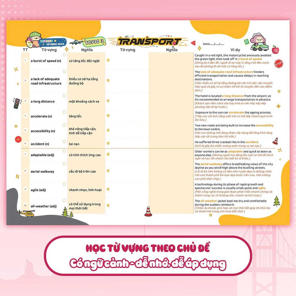 Takenote Từ Vựng IELTS Cung Cấp 1300 Từ Vựng Band 6.5 Theo Chủ Đề