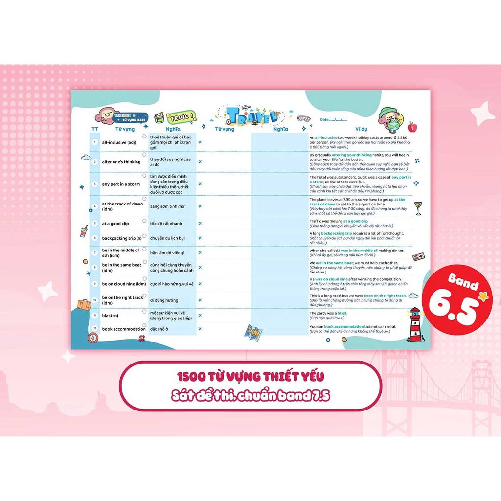 Takenote Từ Vựng IELTS Cung Cấp 1300 Từ Vựng Band 6.5 Theo Chủ Đề