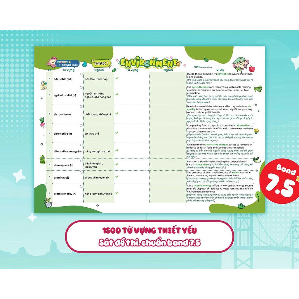 Takenote Từ Vựng IELTS Cung Cấp 1500 Từ Vựng Band 7.5 Theo Chủ Đề