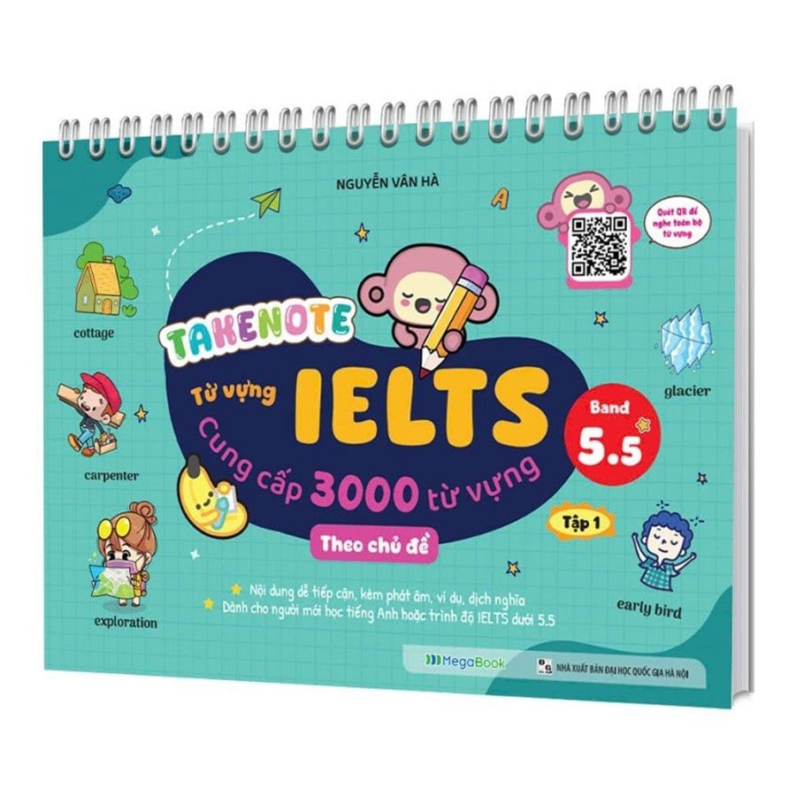Takenote Từ Vựng IELTS - Cung Cấp 3000 Từ Vựng Theo Chủ Đề - Tập 1 (Band 5.5)