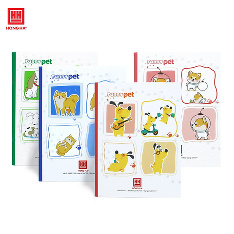 HH - Tập 200Tr Class Funny Pet, 4 Ô Ly Ngang, Đl 58/90-92 (10Q/Lốc)