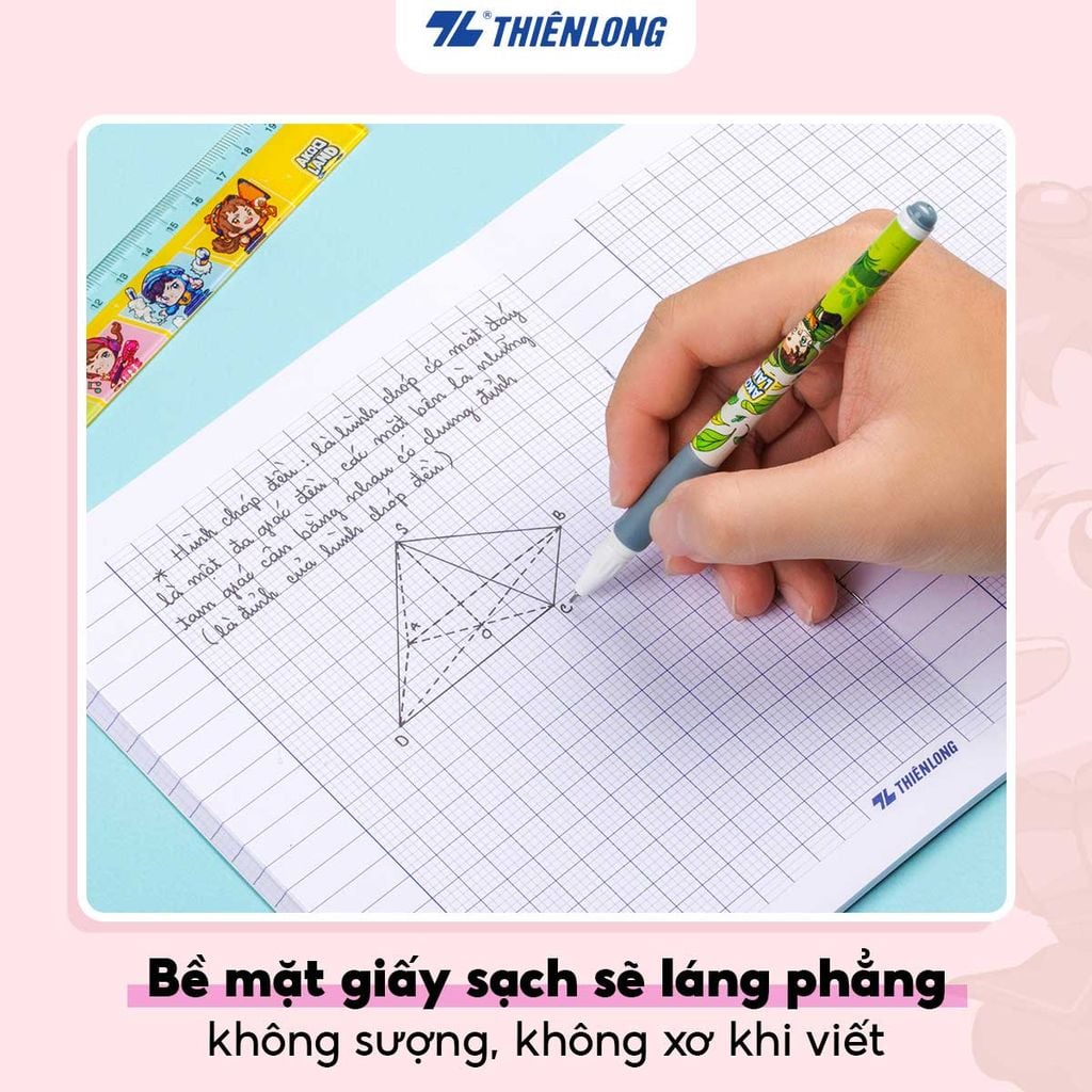 Tập Thiên Long Akooland 96tr ĐL80g 4 Ôly Vuông NB-053/AK