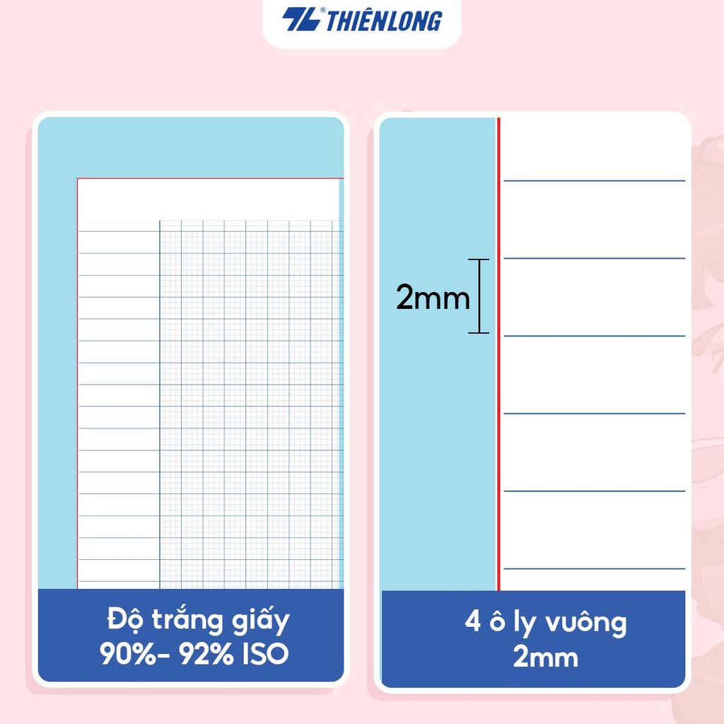 Tập Thiên Long Akooland 96tr ĐL80g 4 Ôly Vuông NB-053/AK