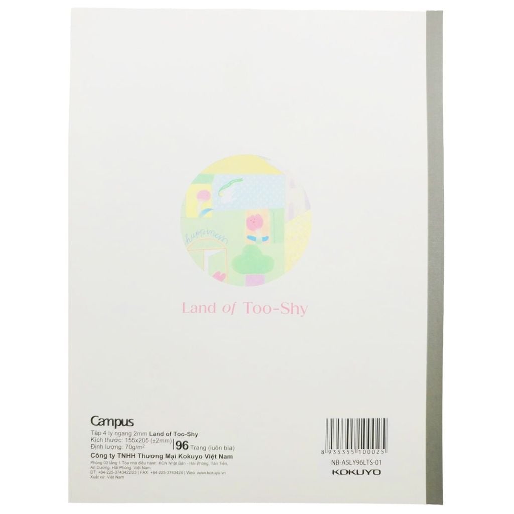Tập Campus 96tr Dl70 Kẻ Caro Land Of Too Shy - A5G96LTS-01