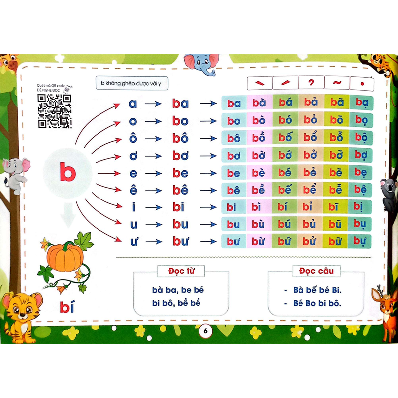 Tập Đánh Vần Tiếng Việt Theo Sơ Đồ Tư Duy (4-6 Tuổi)