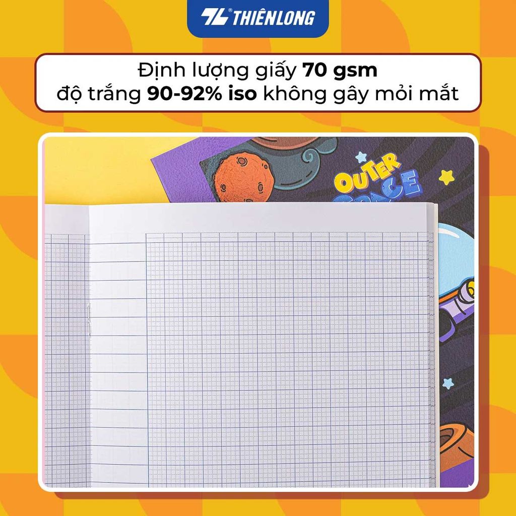 Tập Học Sinh 96tr Thiên Long - Điểm 10 ĐL70gsm 4oly Vuông TP-NB044