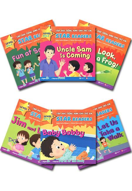 Combo Tập Đọc Tiếng Anh Cho Trẻ Em - Star Readers Level 1 (Bộ 6 Cuốn)