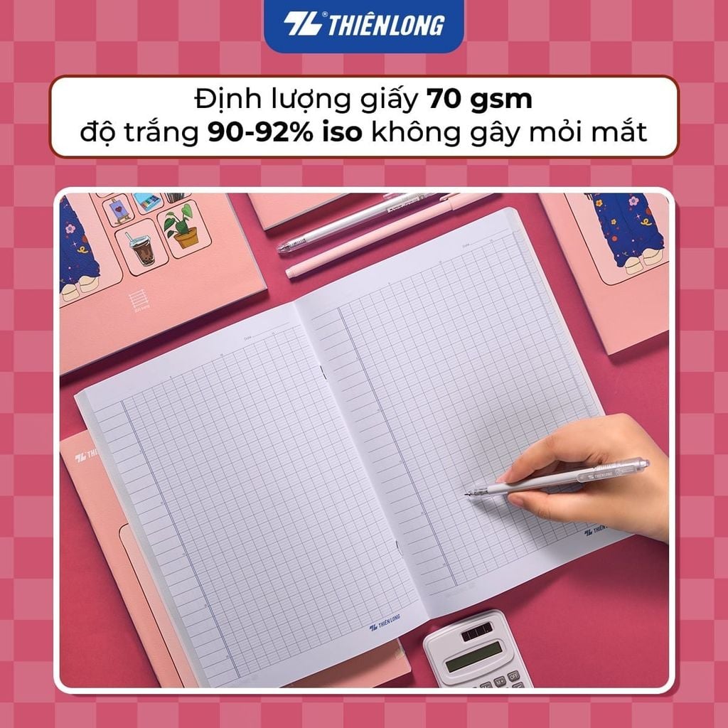 Tập Sinh Viên Thiên Long B5 200tr 70gsm 4 Ly Ngang NB-149 (Giao mẫu ngẫu nhiên)