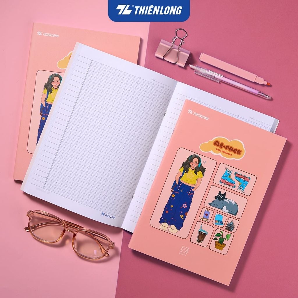 Tập Sinh Viên Thiên Long B5 200tr 70gsm 4 Ly Ngang NB-149 (Giao mẫu ngẫu nhiên)
