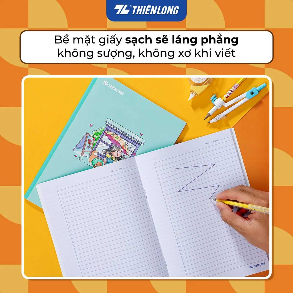 Tập Học Sinh Chống Lóa 120tr Thiên Long – Start-up ĐL60gsm Kẻ Ngang NB-096 (Giao mẫu ngẫu nhiên)