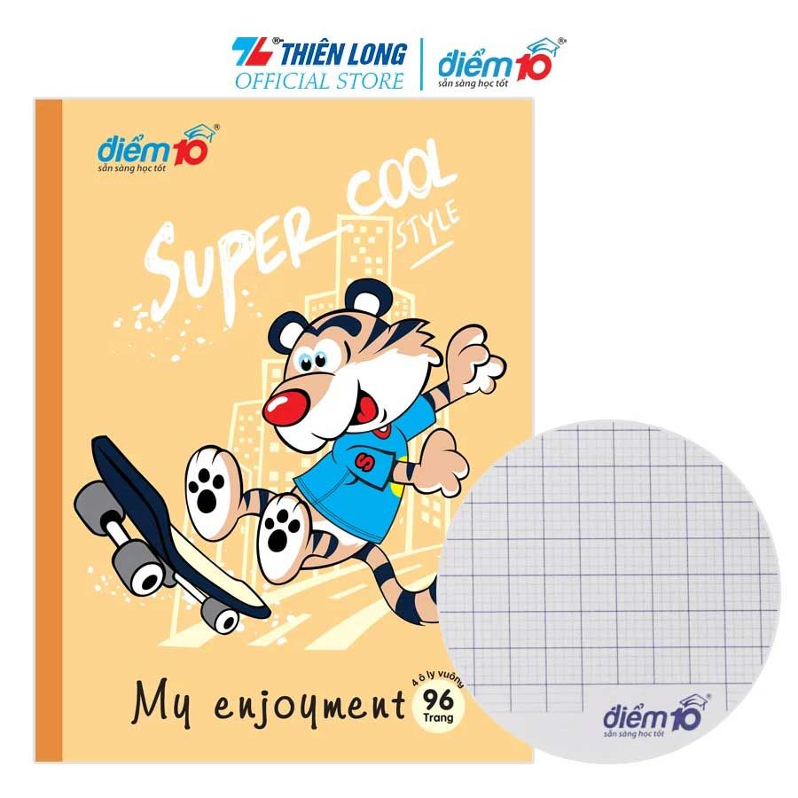 Tập Học Sinh 96tr Thiên Long - Điểm 10 A5 ĐL100gsm 4oly TP-NB061 (Giao mẫu ngẫu nhiên)
