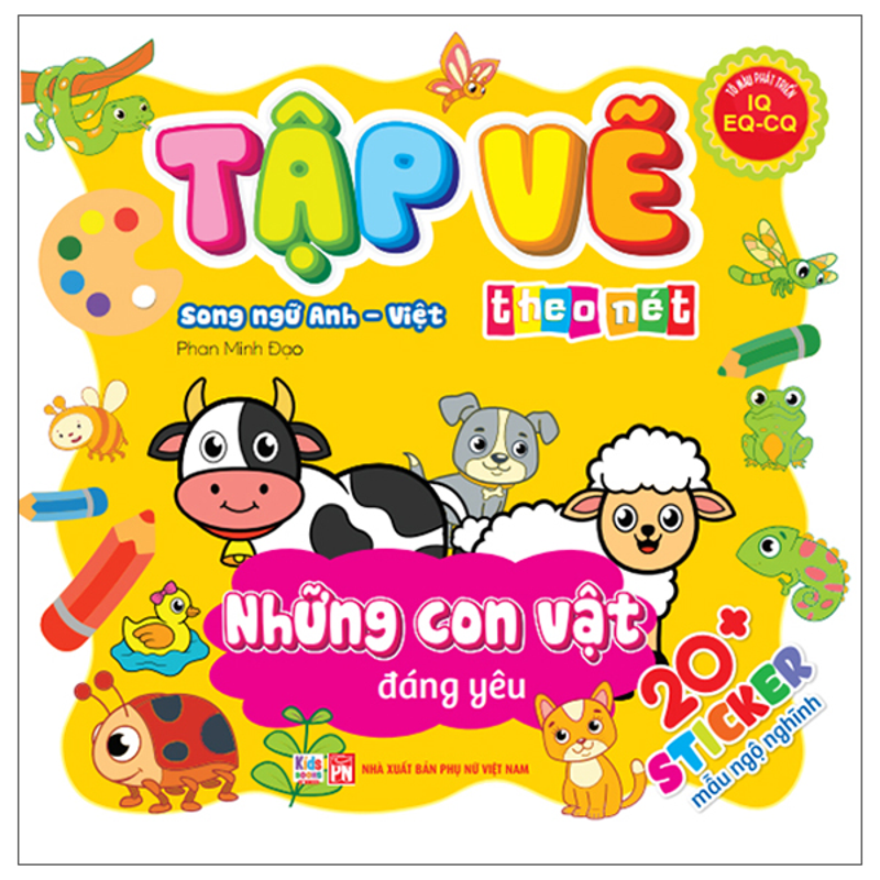 Tập Vẽ Theo Nét - Những Con Vật Đáng  Yêu (Song ngữ Anh-Việt)