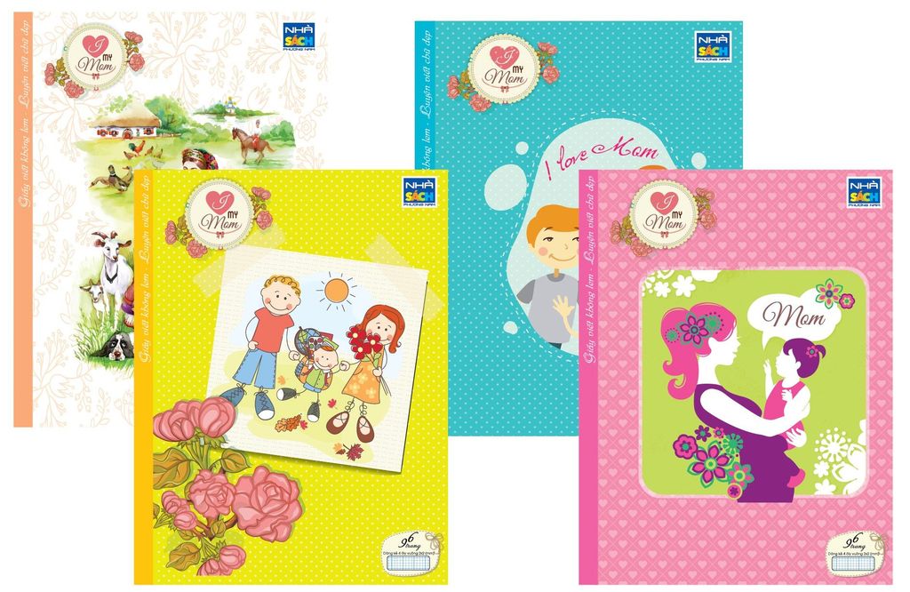 Tập Học Sinh I Love Mom 96 Trang (4 ô ly)