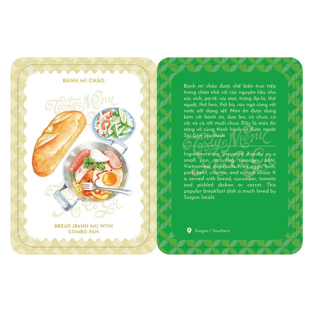 Tasty Menu - Ăn Có Gu: 30 Illustrated Cards Of Vietnamese Cuisine