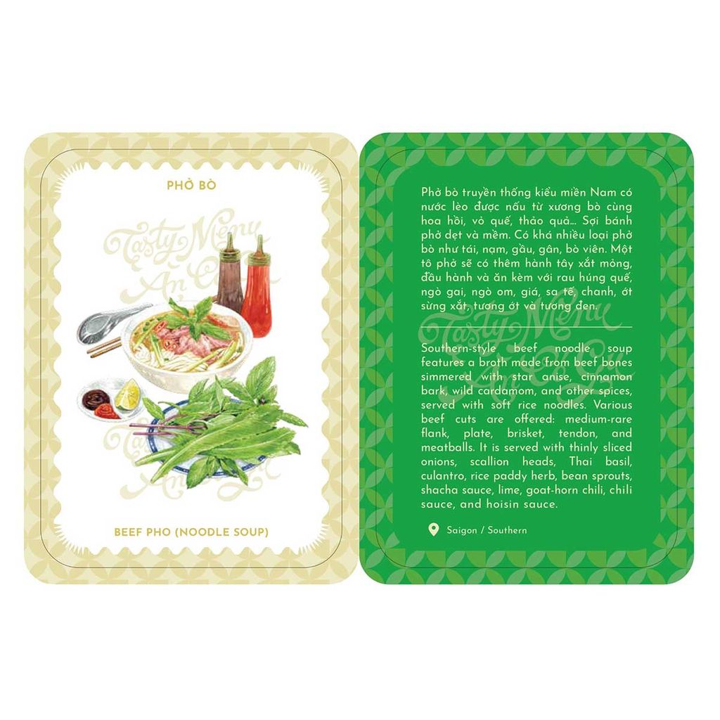 Tasty Menu - Ăn Có Gu: 30 Illustrated Cards Of Vietnamese Cuisine