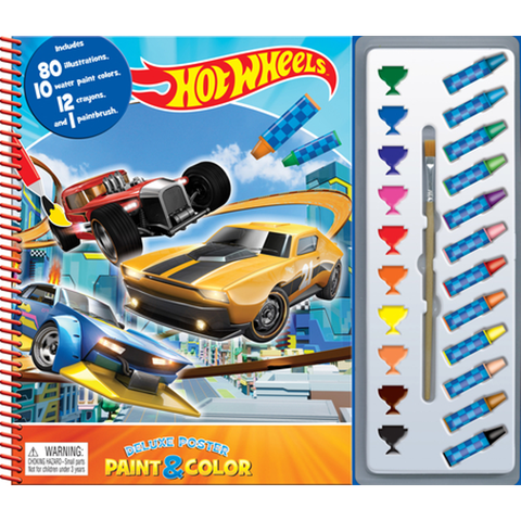 Mattel Hot Wheels (New) Deluxe Poster Paint & Color
