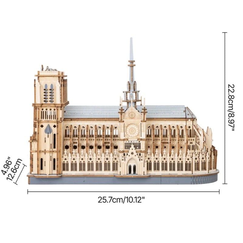 Robotime Đồ Chơi Lắp Ráp Thánh Đường Paris TG511