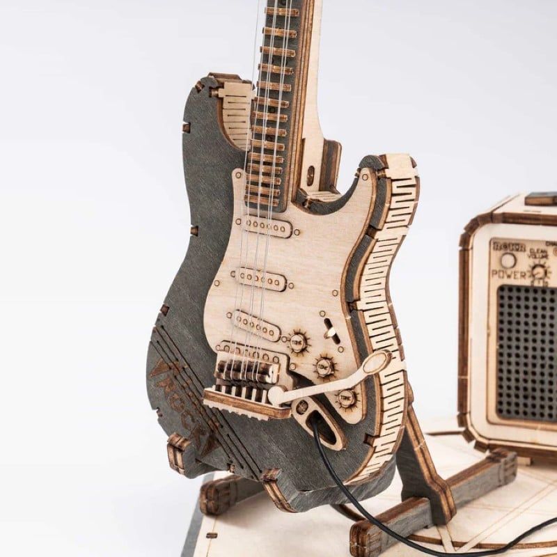 Robotime Đồ Chơi Lắp Ráp Đàn Guitar Điện TG605