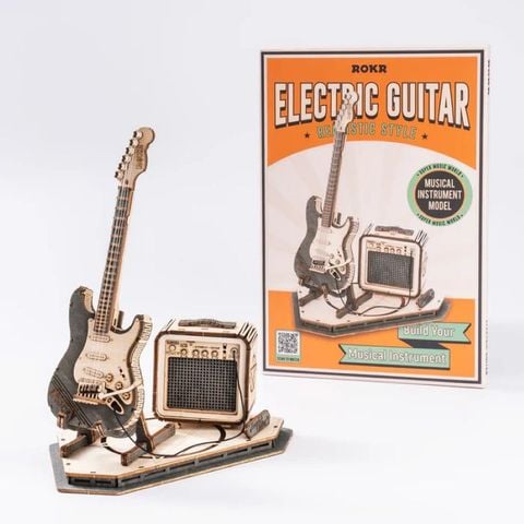 Robotime Đồ Chơi Lắp Ráp Đàn Guitar Điện TG605