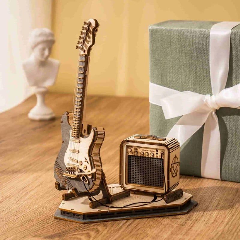 Robotime Đồ Chơi Lắp Ráp Đàn Guitar Điện TG605