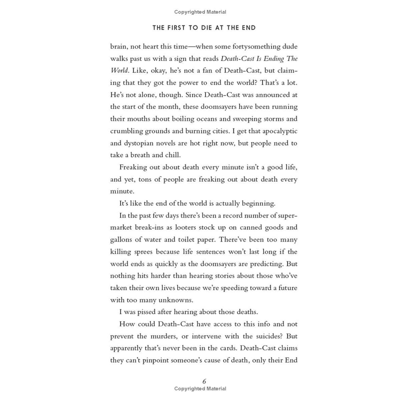 The First to Die at the End