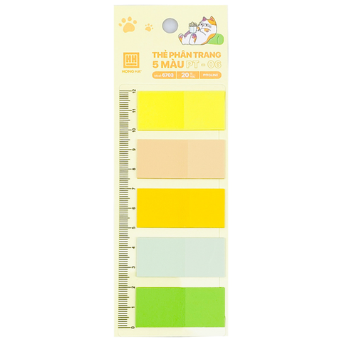 Hồng Hà - Thẻ Phân Trang 5 Màu PT-06
