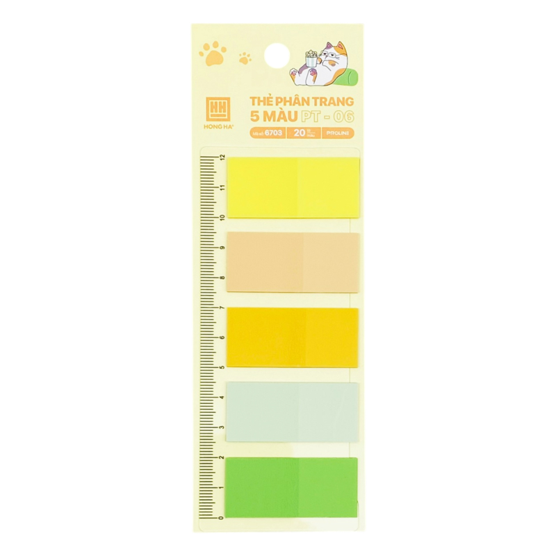Hồng Hà - Thẻ Phân Trang 5 Màu PT-06