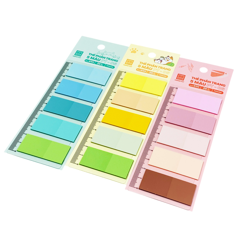 Hồng Hà - Thẻ Phân Trang 5 Màu PT-06
