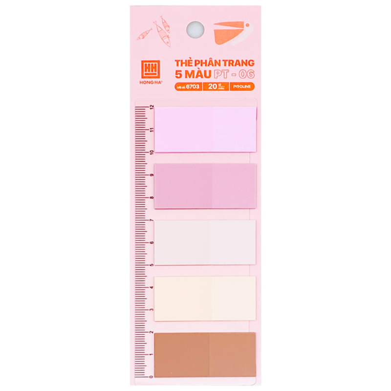 Hồng Hà - Thẻ Phân Trang 5 Màu PT-06
