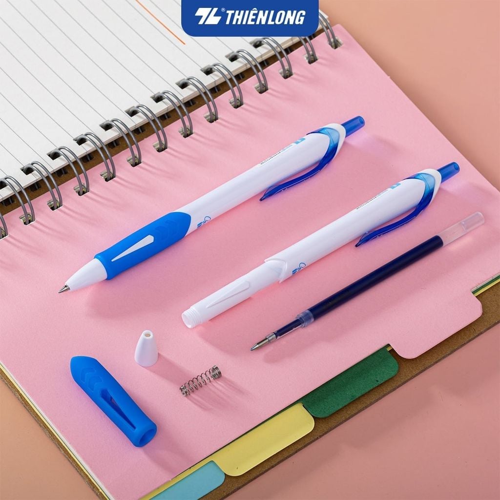 Bút Gel Thiên Long GEL-129/PLUS Thân Trong Mực Đen