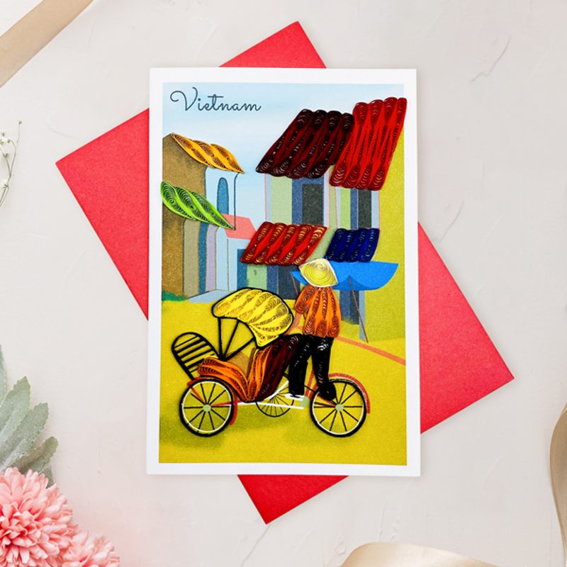 Thiệp Dài Việt Nam Cỡ Nhỏ 10 x 15 cm - TMC (Giao mẫu ngẫu nhiên)