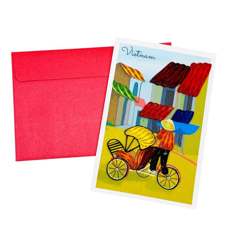 Thiệp Dài Việt Nam Cỡ Nhỏ 10 x 15 cm - TMC (Giao mẫu ngẫu nhiên)