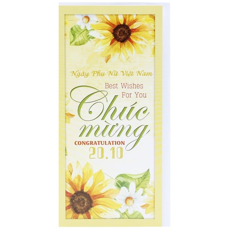 Thiệp Chúc Mừng Ngày Phụ Nữ Việt Nam 20/10 (Giao hàng ngẫu nhiên)