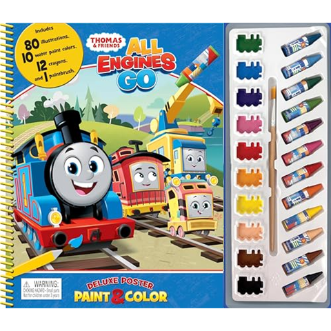 Mattel Thomas All Engines Deluxe Poster Paint & Color