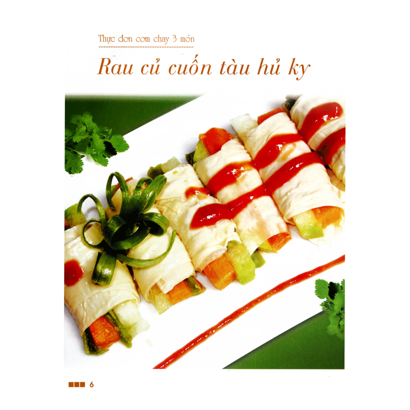 Thực Đơn Cơm Chay 3 Món-Cấm Vân (4 Màu)