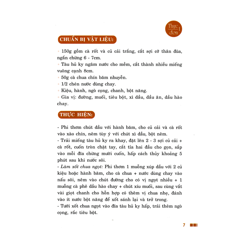 Thực Đơn Cơm Chay 3 Món-Cấm Vân (4 Màu)