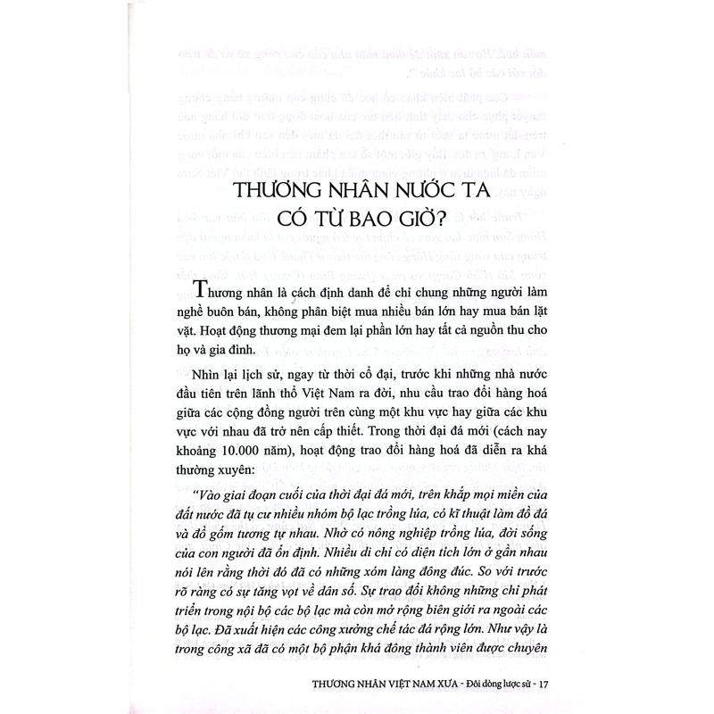 Thương Nhân Việt Nam Xưa - Đôi Dòng Lược Sử